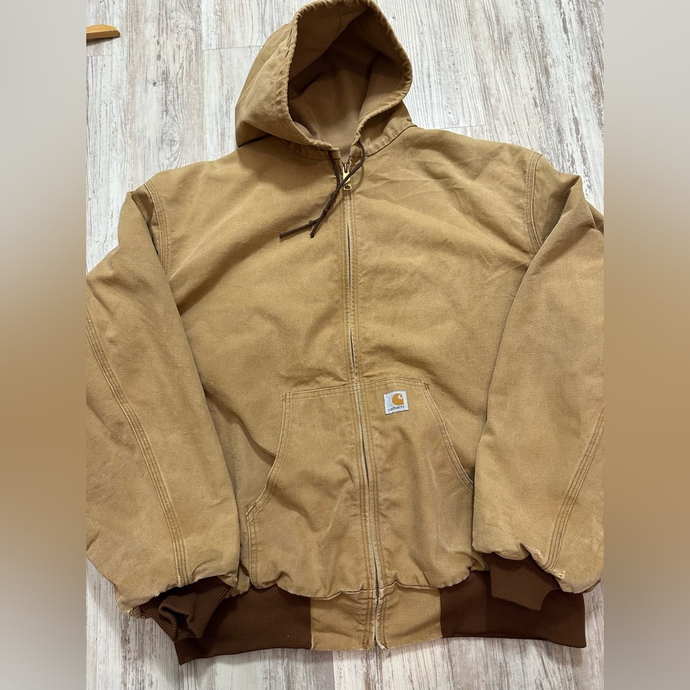 Vintage Carhartt Thermal Lined Hooded Zip Jacket